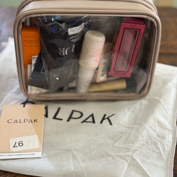 Calpak Handbags - Calpak Transparent Cosmetic Bag Beauty Bundle Bag NEW Great Gift!